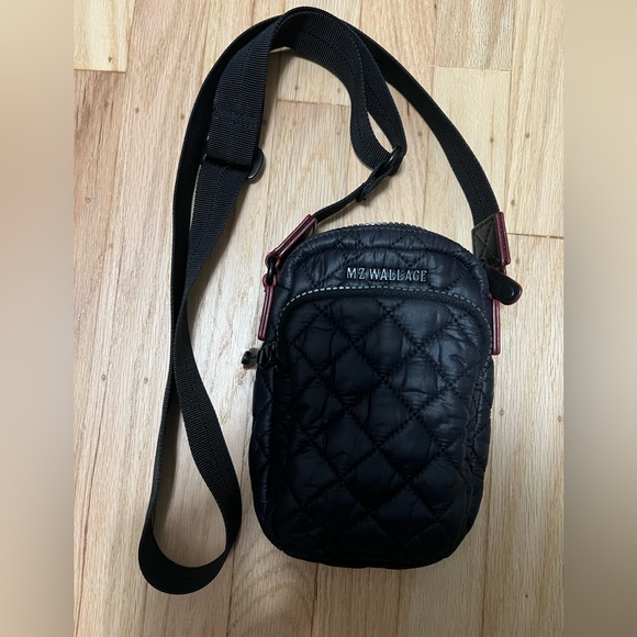 MZ Wallace Handbags - MZ Wallace Black Quilted Metro Crossbody Bag